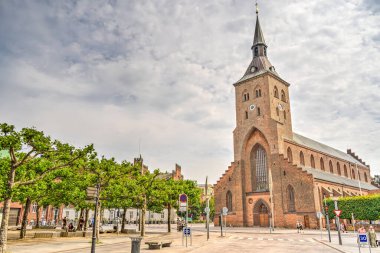 Odense, Danimarka - Ağustos 2022: Yazın Tarihi Merkez