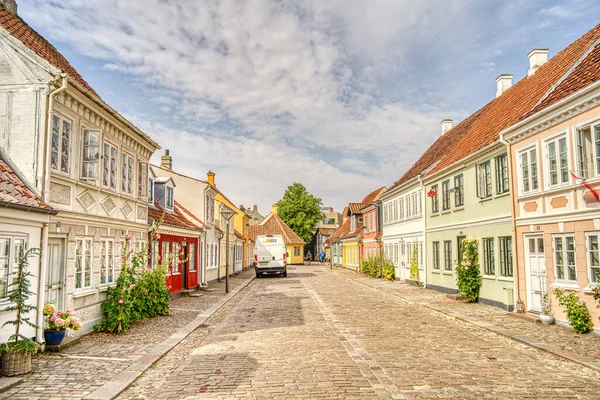 Odense Dinamarca Agosto 2022 Centro Histórico Verano — Foto de Stock