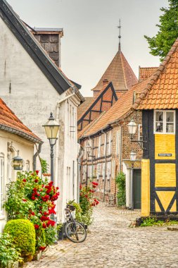 Ribe, Danimarka - Temmuz 2015: Yazın Tarihi Merkez