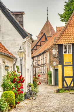 Ribe, Danimarka - Temmuz 2015: Yazın Tarihi Merkez