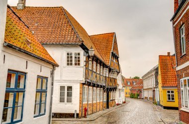 Ribe, Danimarka - Temmuz 2015: Yazın Tarihi Merkez