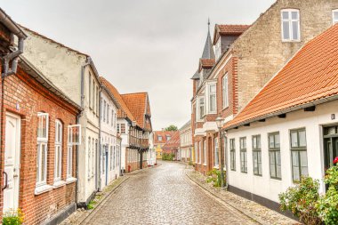 Ribe, Danimarka - Temmuz 2015: Yazın Tarihi Merkez