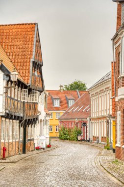 Ribe, Danimarka - Temmuz 2015: Yazın Tarihi Merkez