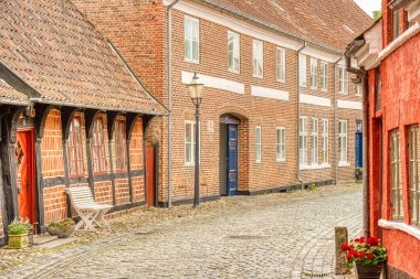 Ribe, Danimarka - Temmuz 2015: Yazın Tarihi Merkez