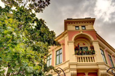  YSTAD, İsveç - Temmuz 2015: Yaz mevsiminde tarihi merkez