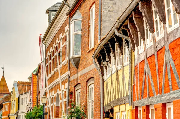 Ribe Danmark Juli 2015 Historiskt Centrum Sommaren — Stockfoto