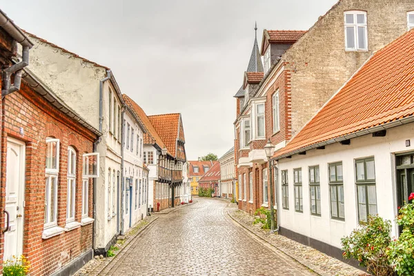 Ribe, Danimarka - Temmuz 2015: Yazın Tarihi Merkez