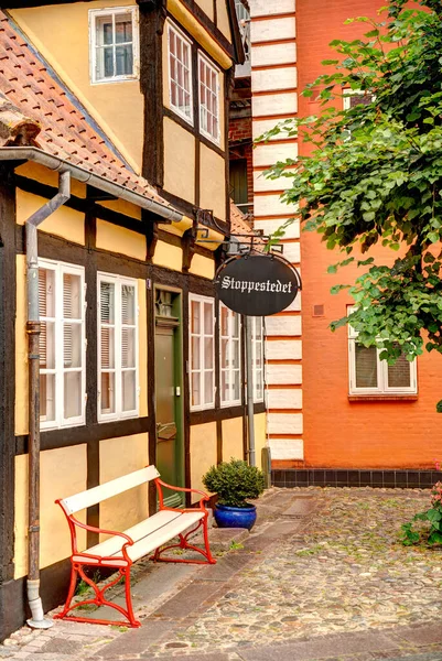 Ribe, Danimarka - Temmuz 2015: Yazın Tarihi Merkez