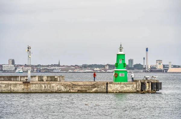 Helsingor Danimarka Ağustos 2022 Bulutlu Havada Tarihi Merkez — Stok fotoğraf