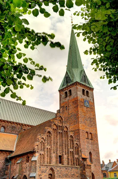 Helsingor Dinamarca Agosto 2022 Centro Histórico Tempo Nublado — Fotografia de Stock