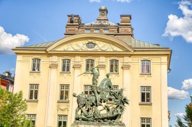 Stockholm, İsveç - Ağustos 2022: Stockholm Tarih Merkezi 'nde HDR Görüntü