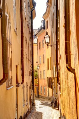 Stockholm, İsveç - Ağustos 2022: Stockholm Tarih Merkezi 'nde HDR Görüntü