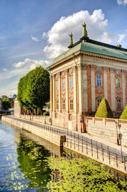 Stockholm, İsveç - Ağustos 2022: Stockholm Tarih Merkezi 'nde HDR Görüntü