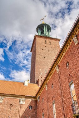Stockholm, İsveç - Ağustos 2022: Stockholm Tarih Merkezi 'nde HDR Görüntü