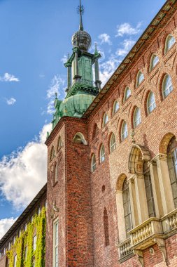 Stockholm, İsveç - Ağustos 2022: Stockholm Tarih Merkezi 'nde HDR Görüntü