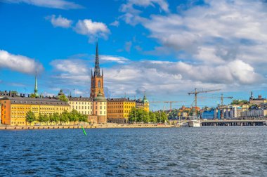 Stockholm, İsveç - Ağustos 2022: Stockholm Tarih Merkezi 'nde HDR Görüntü