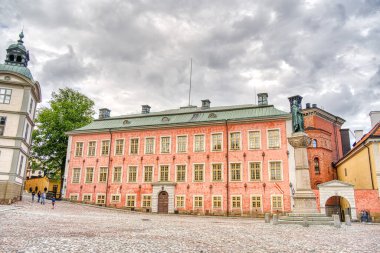 Stockholm, İsveç - Ağustos 2022: Stockholm Tarih Merkezi 'nde HDR Görüntü