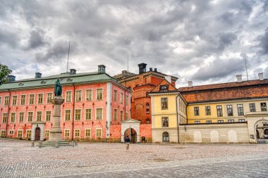 Stockholm, İsveç - Ağustos 2022: Stockholm Tarih Merkezi 'nde HDR Görüntü