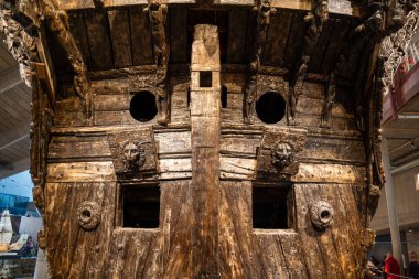 Stockholm, İsveç - Ağustos 2022: Vasa savaş gemisi, HDR Görüntü