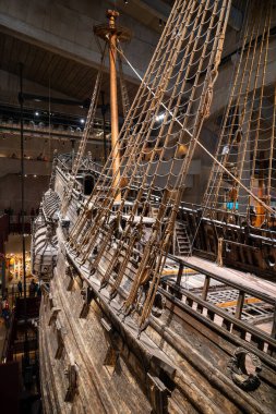 Stockholm, İsveç - Ağustos 2022: Vasa savaş gemisi, HDR Görüntü