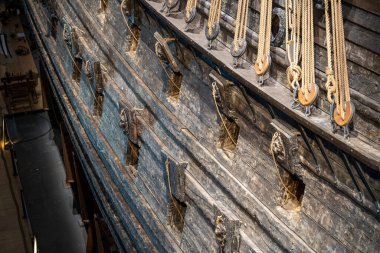 Stockholm, İsveç - Ağustos 2022: Vasa savaş gemisi, HDR Görüntü