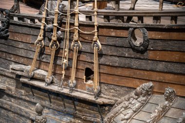 Stockholm, İsveç - Ağustos 2022: Vasa savaş gemisi, HDR Görüntü