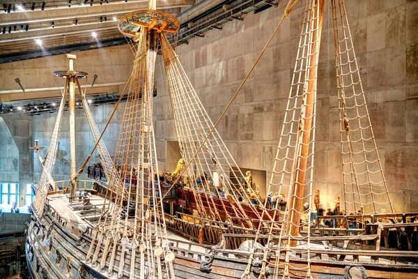 Sztokholm Szwecja Sierpień 2022 Okręt Wojenny Vasa Obraz Hdr — Zdjęcie stockowe