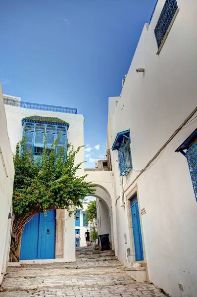 Sidi Bou Said Tunesië September 2022 Historisch Centrum Bij Zonnig — Stockfoto