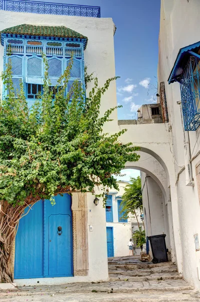 Sidi Bou Said Tunesië September 2022 Historisch Centrum Bij Zonnig — Stockfoto