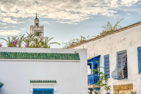 Sidi Bou Said Tunesië September 2022 Historisch Centrum Bij Zonnig — Stockfoto
