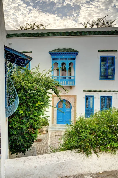 Sidi Bou Said Tunesien September 2022 Historisches Zentrum Bei Sonnigem — Stockfoto