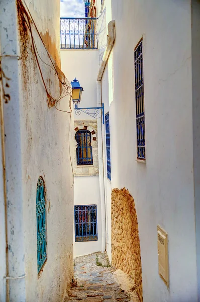 Sidi Bou Said Tunisia Settembre 2022 Centro Storico Con Tempo — Foto Stock