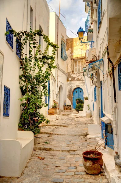 Sidi Bou Said Tunísia Setembro 2022 Centro Histórico Tempo Ensolarado — Fotografia de Stock