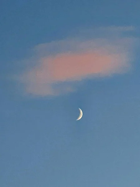 Sky Moon Clouds — Fotografia de Stock