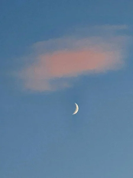 Sky Moon Clouds — 스톡 사진