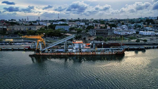 Kilátás Város Kikötőjére Lisbon Portugália — Stock Fotó