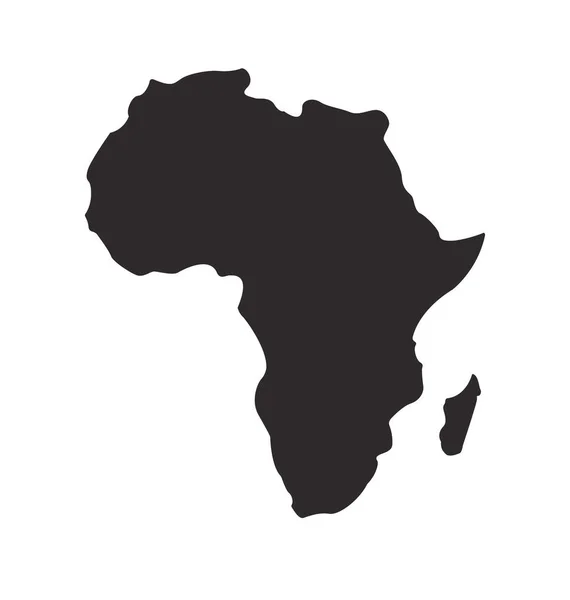 África Continente Forma Silhueta Simplificada —  Vetores de Stock