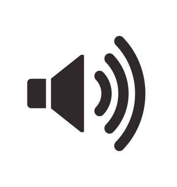 Klasik ses hoparlörü simgesi azami ses