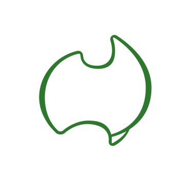 Avusturalya haritası biçimlendirilmiş şirin karikatür