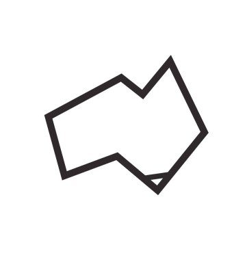 Avusturalya haritası basitleştirilmiş geometrik kare