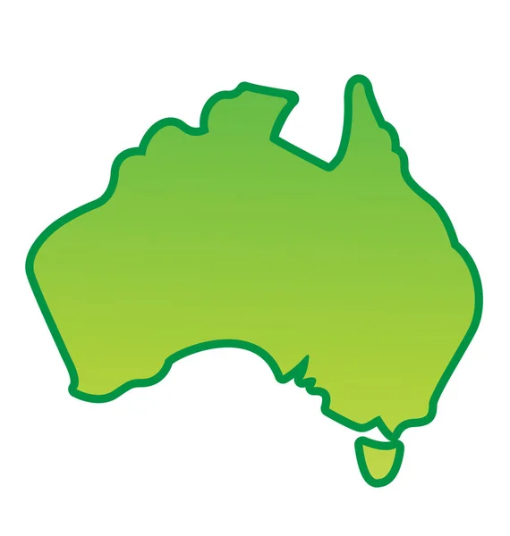 Australie Forme Carte Simplifiée — Image vectorielle