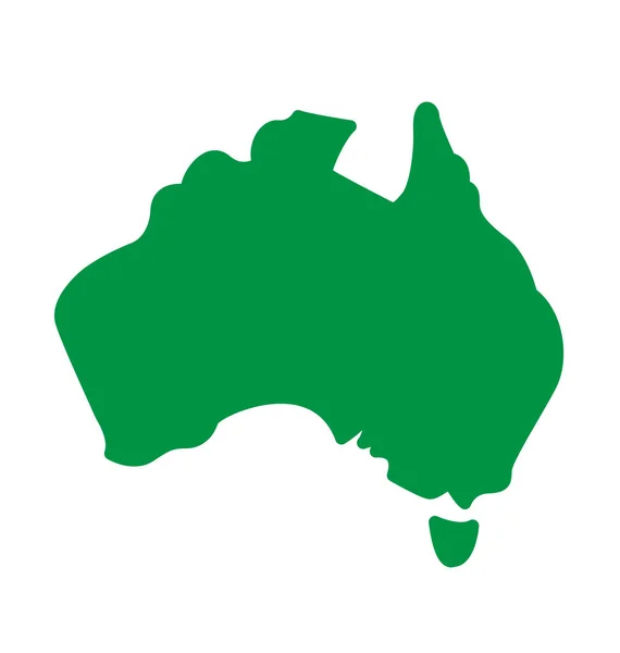 Avusturalya Harita Şekli Basitleştirildi — Stok Vektör