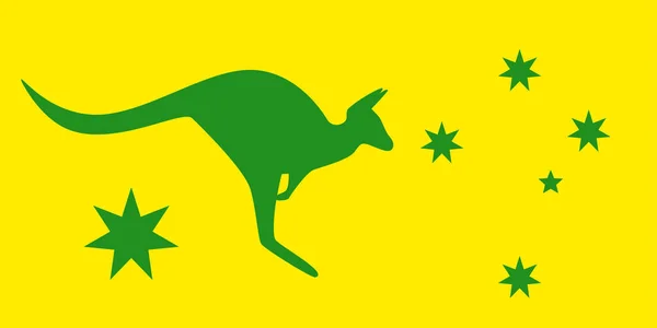 Alternative Drapeau Australien Vert — Image vectorielle