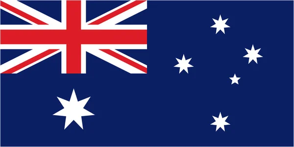 Dokładna Prawidłowa Bandera Australii — Wektor stockowy