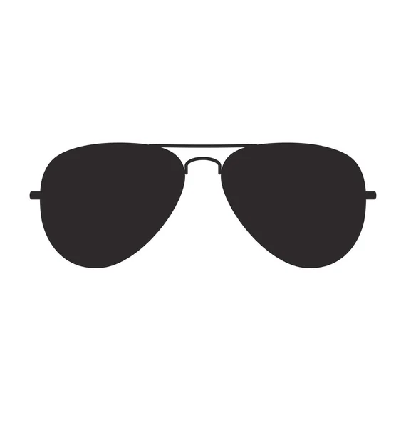 Silhueta Óculos Sol Aviador Legal — Vetor de Stock