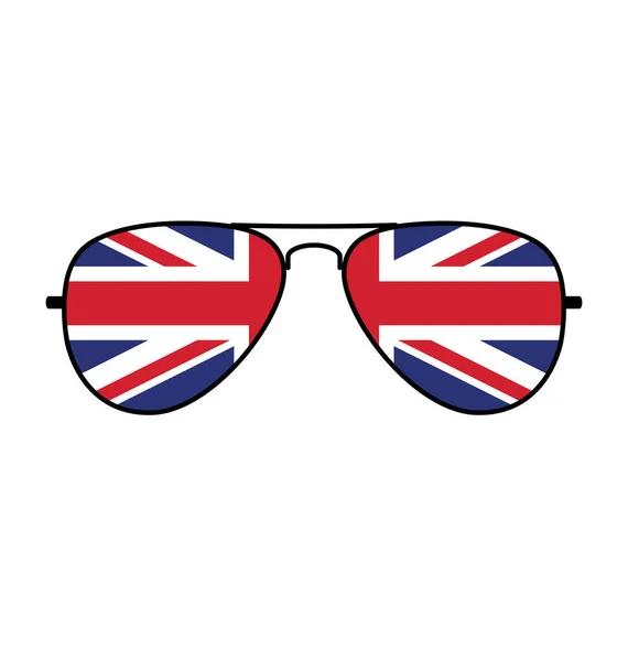 Δροσερό Γυαλιά Ηλίου Αεροπόρος Σημαία Ένωση Jack — Διανυσματικό Αρχείο