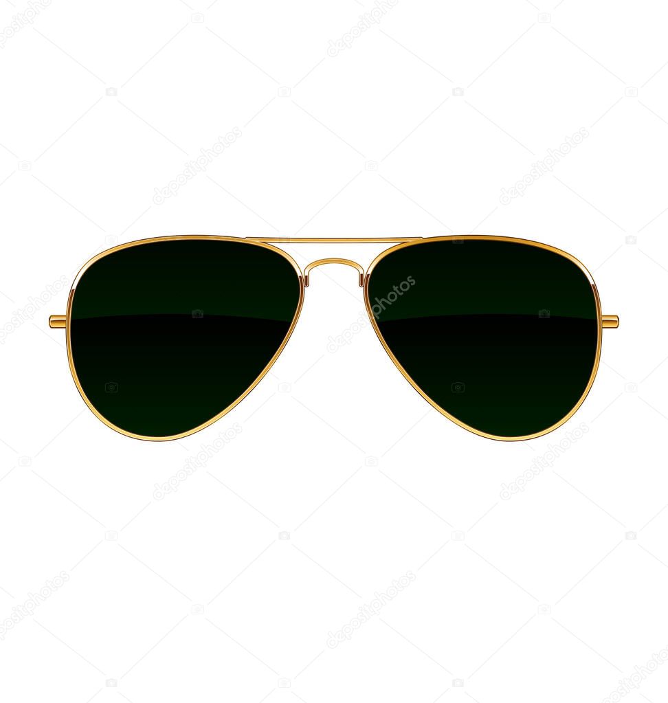 cool aviator sunglasses black lenses gold frames