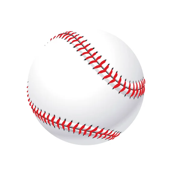 Baseball Classico Realistico Ombreggiato — Vettoriale Stock