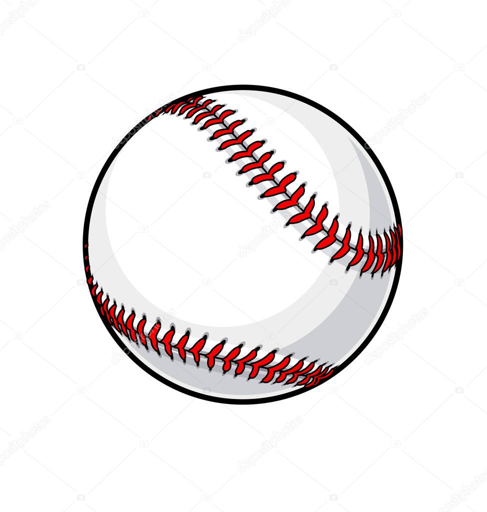 Classic cartoon baseball icon