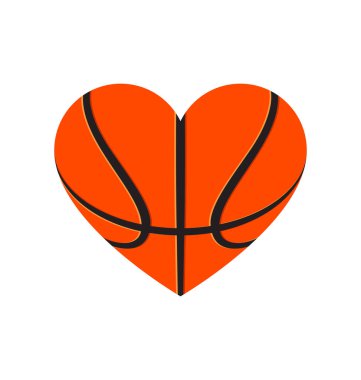 turuncu beysbol kalp şekli simgesi
